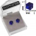 E065 Db Sparkling Crystal 5.5mm Cube Earrings Dk Sapphir Blue 1020008